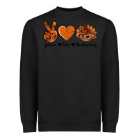 Black peace love thanksgiving bbs Heavyweight Sweatshirt - BundleAndBundleShop