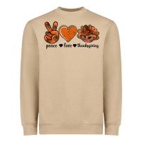 Mushroom peace love thanksgiving bbs Heavyweight Sweatshirt - BundleAndBundleShop