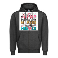 Charcoal Heather LPN because nurses need heroes Zipper Hoodie - LillyAllenDesigns