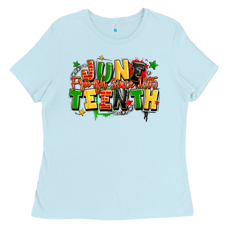 Juneteenth Free Ish Since 1865 Ladies Tee by LillyAllenDesigns | Teevron