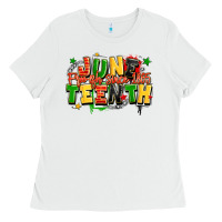 White juneteenth free ish since 1865 Ladies Tee - LillyAllenDesigns
