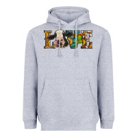 Heather Grey Western Love Holstein Cow Heavyweight Hoodie - LillyAllenDesigns