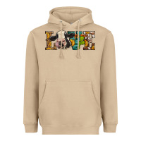 Mushroom Western Love Holstein Cow Heavyweight Hoodie - LillyAllenDesigns