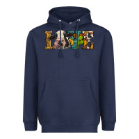Navy Western Love Holstein Cow Heavyweight Hoodie - LillyAllenDesigns