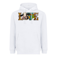 White Western Love Holstein Cow Heavyweight Hoodie - LillyAllenDesigns