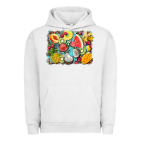 Pigment Lunar Rock summer fruits background Urban Hoodie - BarkalooDesign