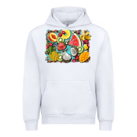 White summer fruits background Urban Hoodie - BarkalooDesign