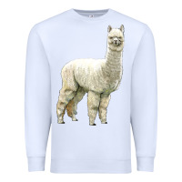 White Alpaca Premium Sweatshirt - LillyAllenDesigns