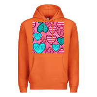 Carrot valentines day hearts seamless pattern Premium Hoodie - BundleAndBundleShop