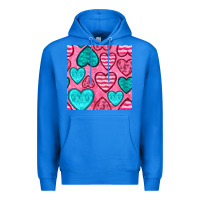 True Royal valentines day hearts seamless pattern Premium Hoodie - BundleAndBundleShop