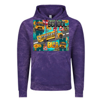 Cloud Purple school bus Vintage Hoodie - texasbilliewilder