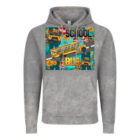 Cloud Rock school bus Vintage Hoodie - texasbilliewilder