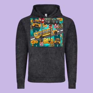 School Bus Vintage Hoodie Designed By Texasbilliewilder