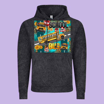 School Bus Vintage Hoodie Designed By Texasbilliewilder