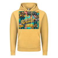 Vintage Mustard school bus Vintage Hoodie - texasbilliewilder