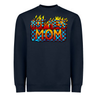Navy Hot mess mom Mother's Day Heavyweight Sweatshirt - FaDigitalArtStudio
