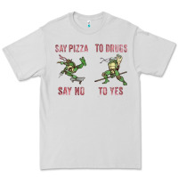 Dove Grey say pizza to drugs say no to yes Premium Tee - tuanDangUi