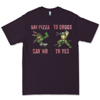 Plum say pizza to drugs say no to yes Premium Tee - tuanDangUi