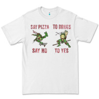 White say pizza to drugs say no to yes Premium Tee - tuanDangUi