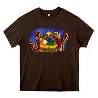 Chocolate Brown baby jesus joy Heavy Core Tee - MaliasSmallBusiness