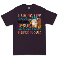 Plum i living life somewhere between jesus take the whe Premium Tee - LillyAllenDesigns
