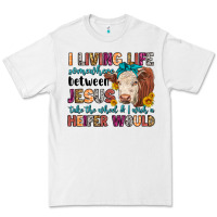 White i living life somewhere between jesus take the whe Premium Tee - LillyAllenDesigns