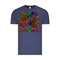 Vintage Denim Pride leopard seamless pattern Vintage Tee - NancyCooperArtShop