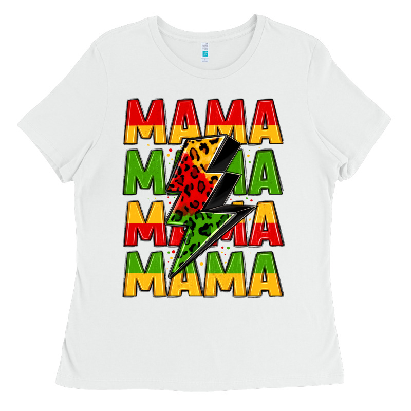 Mama Lightning Bolt Juneteenth Ladies Tee by LillyAllenDesigns | Teevron
