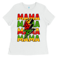 White mama lightning bolt juneteenth Ladies Tee - LillyAllenDesigns