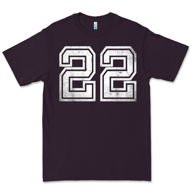 Number 22 Sports Jersey Lucky No. Birthday Age Vintage Premium Tee by tuanDangUi | Teevron