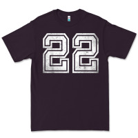 Plum Number 22 Sports Jersey Lucky No. Birthday Age Vintage Premium Tee - tuanDangUi