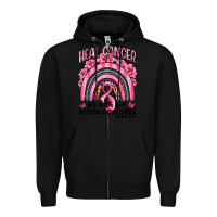 Black heal cancer rainbow Zipper Hoodie - LillyAllenDesigns