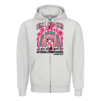 Dove Grey heal cancer rainbow Zipper Hoodie - LillyAllenDesigns