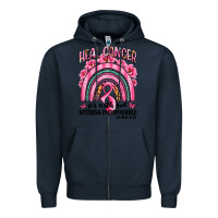 Navy heal cancer rainbow Zipper Hoodie - LillyAllenDesigns