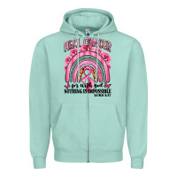 Seafoam heal cancer rainbow Zipper Hoodie - LillyAllenDesigns