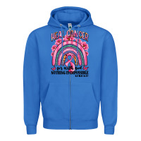 True Royal heal cancer rainbow Zipper Hoodie - LillyAllenDesigns