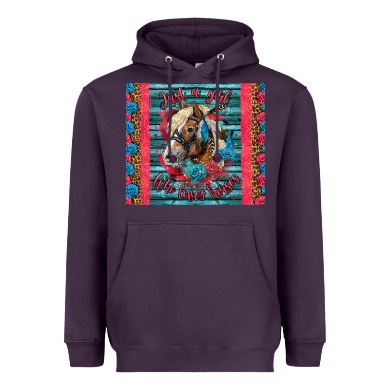 Just A Girl Who Loves Horses Heavyweight Hoodie by LillyAllenDesigns | Teevron
