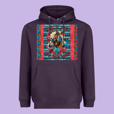 Just A Girl Who Loves Horses Heavyweight Hoodie Designed By Lillyallendesigns