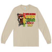 Mushroom juneteenth breaking every chain since 1865 woman f Long Sleeve Tee - CowGirlArtShop