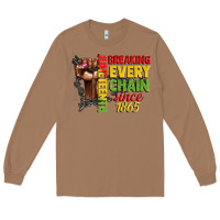 Toasted Coconut juneteenth breaking every chain since 1865 woman f Long Sleeve Tee - CowGirlArtShop