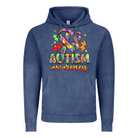 Vintage Denim Autism Awareness Vintage Hoodie - NancyCooperArtShop