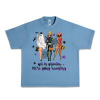 Pebble Blue Get in ghoulies were going haunting Urban Heavy Tee - NancyCooperArtShop