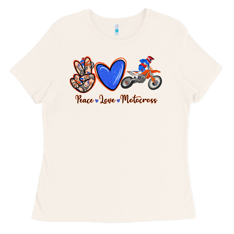 Peace Love Motocross Ladies Tee by RanaPortraitStore | Teevron