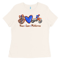 Bone Peace Love Motocross Ladies Tee - RanaPortraitStore