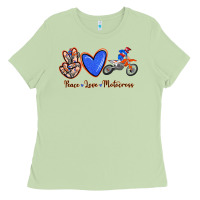 Matcha Peace Love Motocross Ladies Tee - RanaPortraitStore