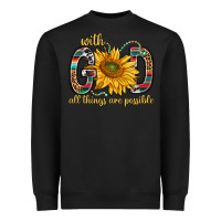 Black with god all things are possible with sunflower bbs Heavyweight Sweatshirt - BundleAndBundleShop