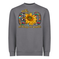 Storm with god all things are possible with sunflower bbs Heavyweight Sweatshirt - BundleAndBundleShop