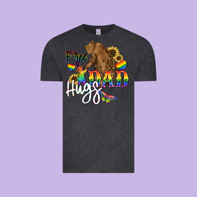 Free Dad Hugs Vintage Tee Designed By Nancycooperartshop