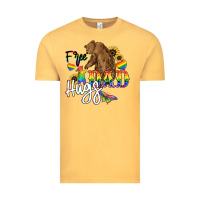 Vintage Mustard Free Dad hugs Vintage Tee - NancyCooperArtShop