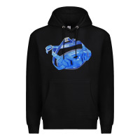 Black Chin Guard Fa Element 1 Premium Hoodie - FaDigitalArtStudio